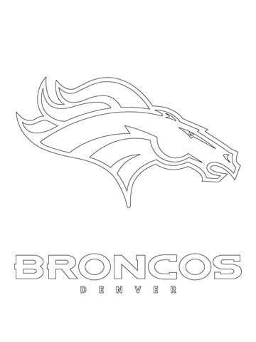 Denver Broncos Logo  Coloring Page